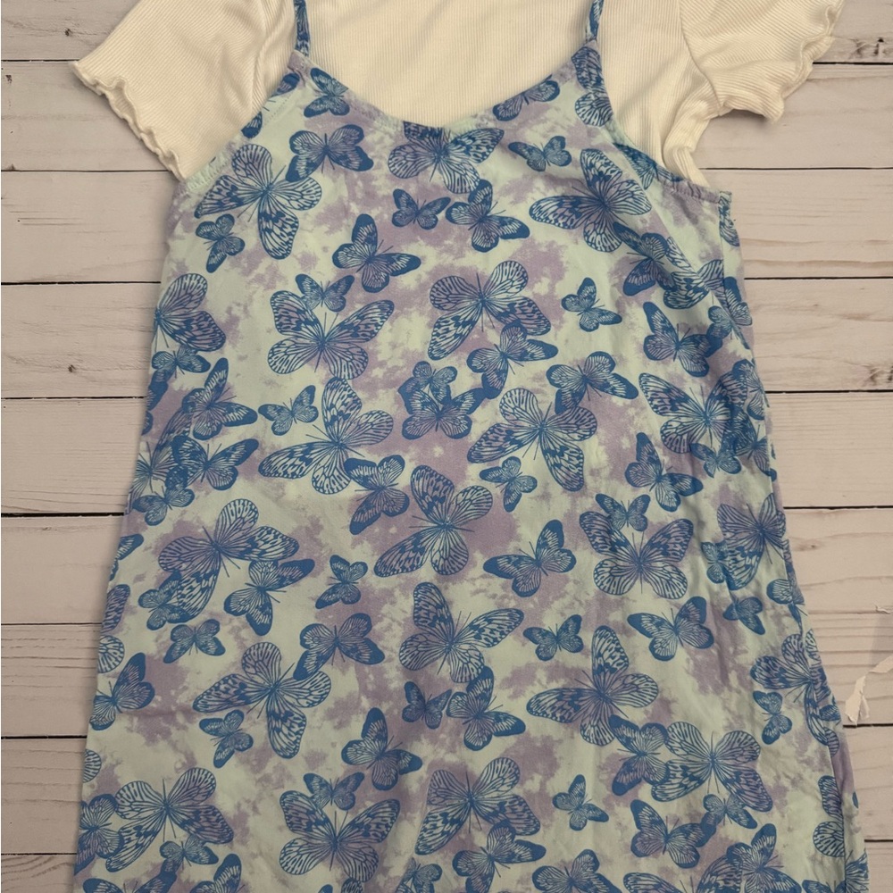 Art Class Blue and Purple Butterfly Dress